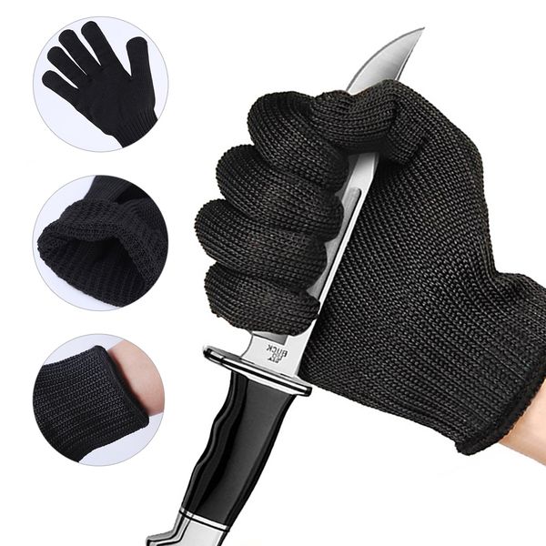 high-strength anti cut resistant safety gloves grade level 5 protection kitchen for fish meat cutting black steel wire metal mesh butcher wo
high-strength anti cut resistant safety gloves grade level 5 protection kitchen for fish meat cutting black steel wire metal mesh butcher wo