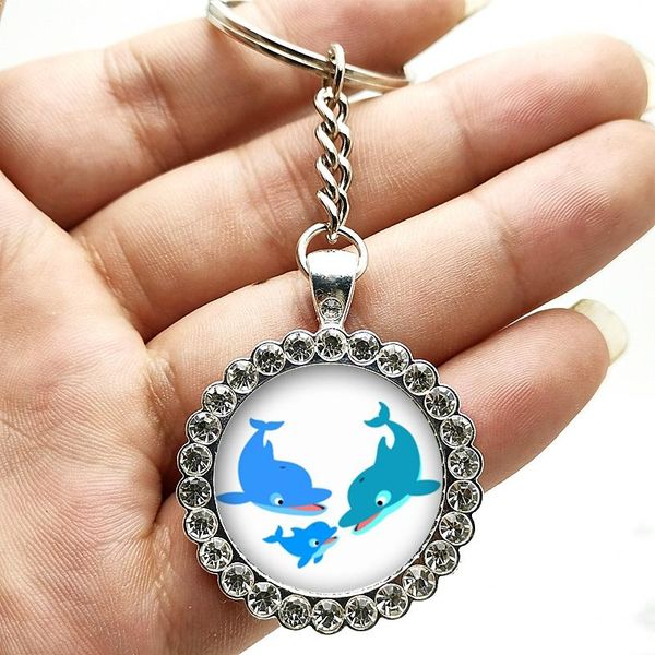 keychains 2021 fashion marine animal cute dolphin crystal pendant keychain glass convex round key chain children gift, Silver
keychains 2021 fashion marine animal cute dolphin crystal pendant keychain glass convex round key chain children gift, Silver