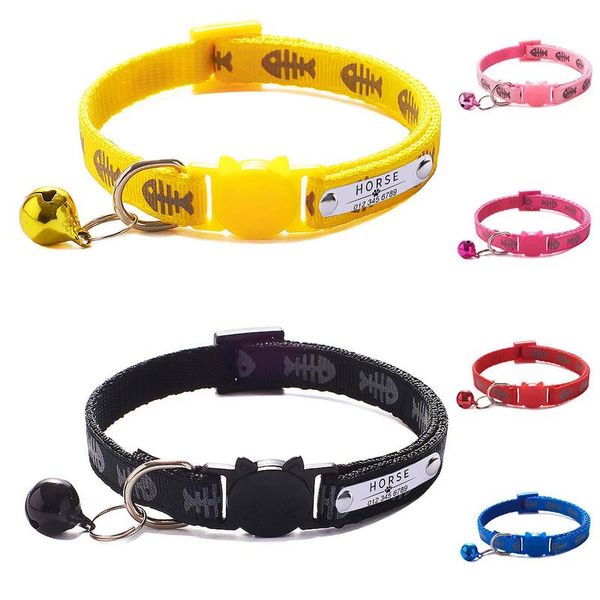 cat collars & leads fishbone pattern printing pet with bell adjustable dog collar nylon buckle kitten gato
cat collars & leads fishbone pattern printing pet with bell adjustable dog collar nylon buckle kitten gato