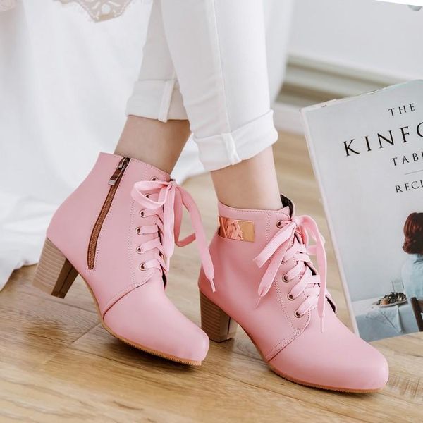 boots oversized tie british wind round head side zipper coarse-heeled locomotive shoes, Black
boots oversized tie british wind round head side zipper coarse-heeled locomotive shoes, Black