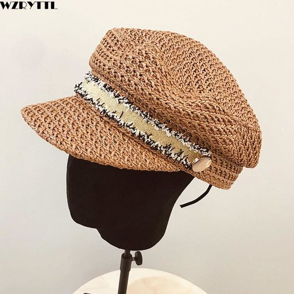 2021 women cloche flat straw summer cap for girl new fashion upf 50+ uv sun protective visor street beach hat dlyn, Blue;gray
2021 women cloche flat straw summer cap for girl new fashion upf 50+ uv sun protective visor street beach hat dlyn, Blue;gray