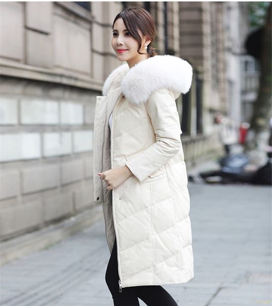 2021 new women leather down jacket warm winter coat female faux fox fur collar hooded women's jackets jaqueta couro wxf204 myvx, Black
2021 new women leather down jacket warm winter coat female faux fox fur collar hooded women's jackets jaqueta couro wxf204 myvx, Black