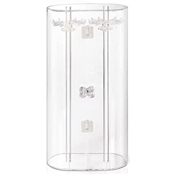 jewelry pouches, bags acrylic necklace stand, dustproof rotatable hook storage box, pendant bracelet display cabinet, Pink;blue 
jewelry pouches, bags acrylic necklace stand, dustproof rotatable hook storage box, pendant bracelet display cabinet, Pink;blue