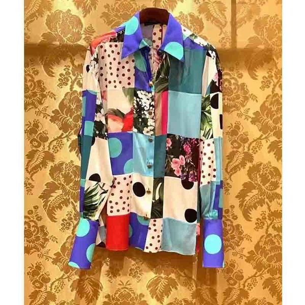 women's blouses & shirts cosmicchic silk shirt women 2021 printed long lantern sleeve patchwork dot gold button blue elegant runway des, White
women's blouses & shirts cosmicchic silk shirt women 2021 printed long lantern sleeve patchwork dot gold button blue elegant runway des, White