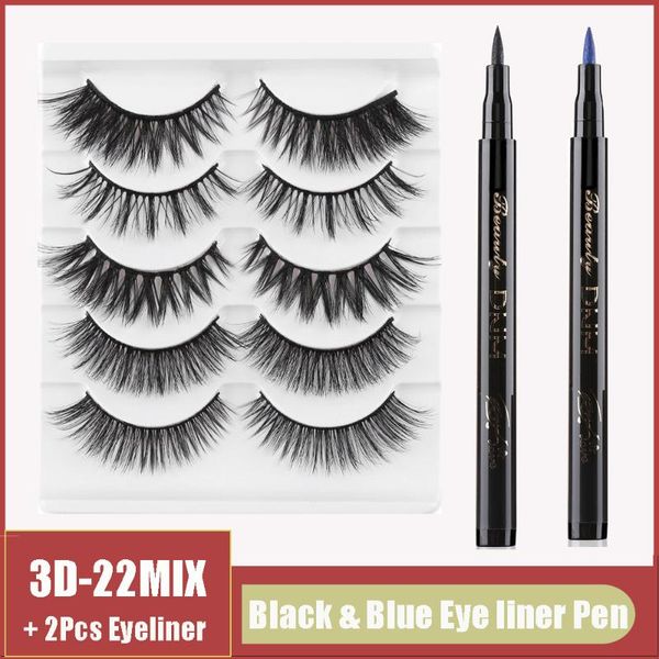 false eyelashes 5pairs 3d faux mink set waterproof colorful liquid eyeliner pencils natural mixed style fluffy lashes makeup
false eyelashes 5pairs 3d faux mink set waterproof colorful liquid eyeliner pencils natural mixed style fluffy lashes makeup