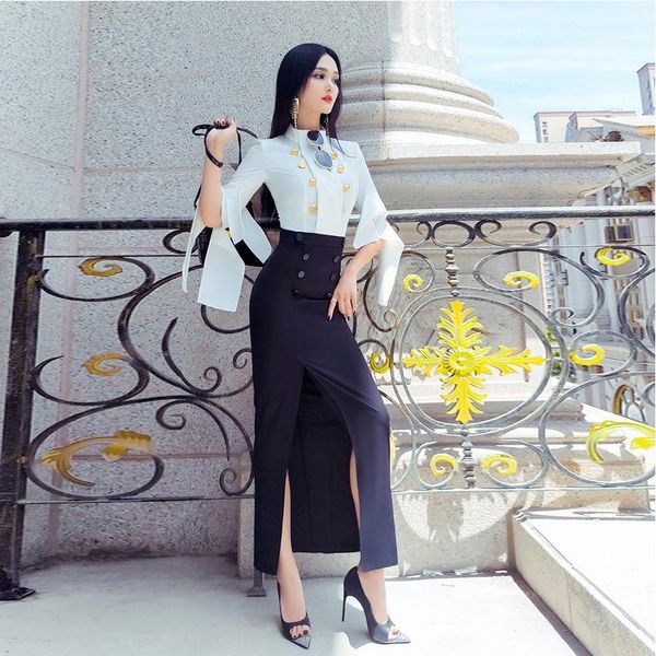 women's tracksuits 2021 women summer korean skirt suits double breasted shirt and high waist zipped pencil bodycon skirts 2 piece set, Gray
women's tracksuits 2021 women summer korean skirt suits double breasted shirt and high waist zipped pencil bodycon skirts 2 piece set, Gray