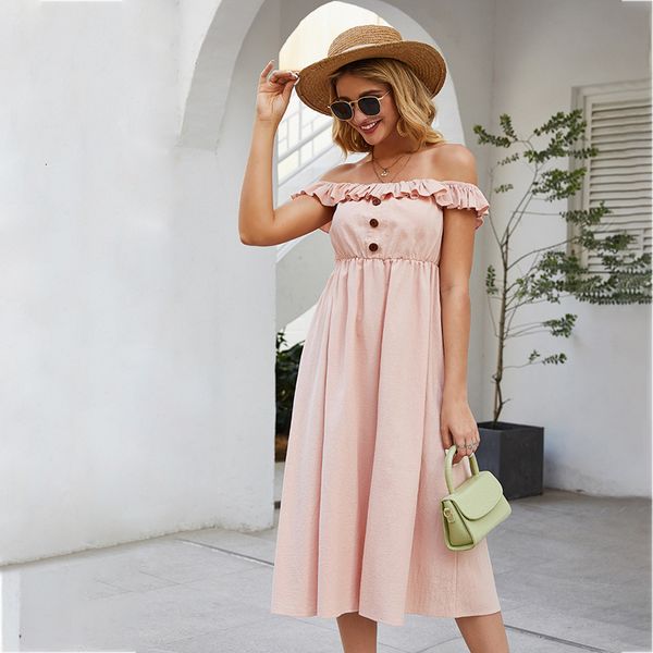 2021 new summer ladies elegant solid single-breasted women casual slash neck ruffles slim off the shoulder 6rp8, Black;gray
2021 new summer ladies elegant solid single-breasted women casual slash neck ruffles slim off the shoulder 6rp8, Black;gray