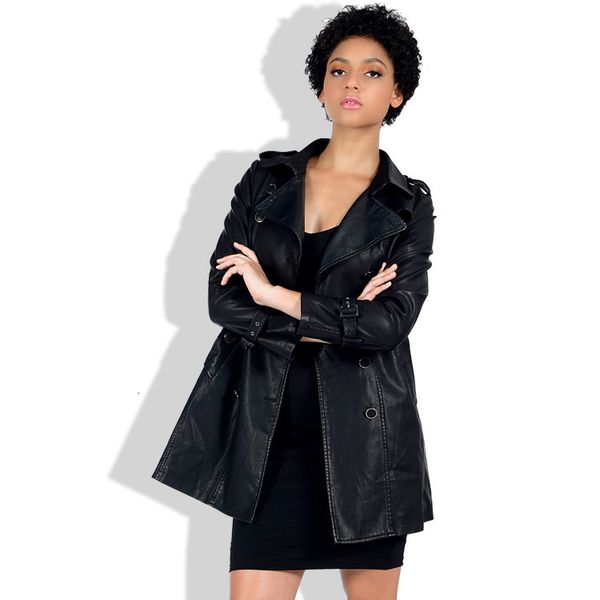 leather jacket winter clothes thickened large size medium and long pu washed windbreaker slim fit women's coat, Black
leather jacket winter clothes thickened large size medium and long pu washed windbreaker slim fit women's coat, Black
