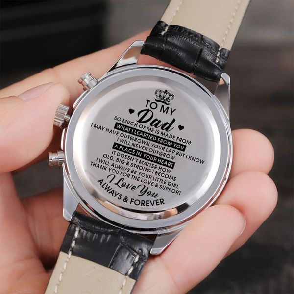 wristwatches "to my dad-engraved waterproof watch mens birthday gift,boyfriend gift watche, watche ", Slivery;brown
wristwatches "to my dad-engraved waterproof watch mens birthday gift,boyfriend gift watche, watche ", Slivery;brown