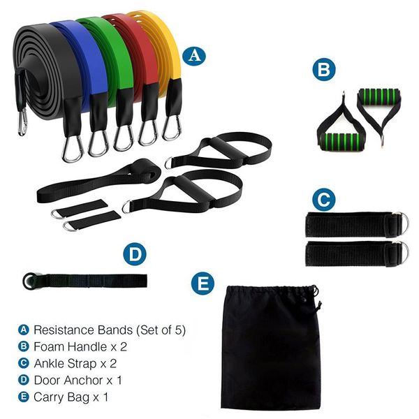 resistance bands 11pcs/set core strength pull rope leg body fitness exercises yoga latex excerciser boxing training workout band
resistance bands 11pcs/set core strength pull rope leg body fitness exercises yoga latex excerciser boxing training workout band