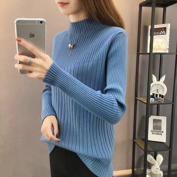 women's sweaters 2021 autumn winter korean women and pullovers half turtleneck long sleeve knitted slim thin sweater female pullover, White;black
women's sweaters 2021 autumn winter korean women and pullovers half turtleneck long sleeve knitted slim thin sweater female pullover, White;black