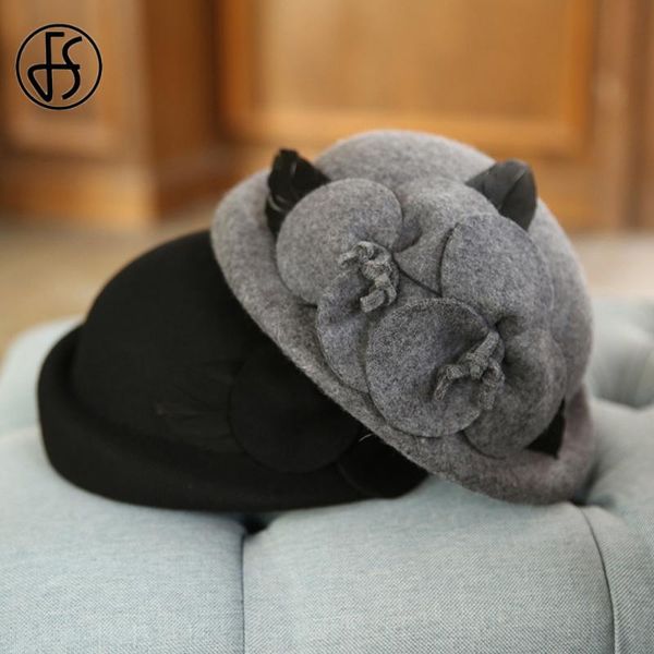 berets fs black gray burgundy wool felt beret fascinator wedding hat cap women female flower fedora party dress hats, Blue;gray
berets fs black gray burgundy wool felt beret fascinator wedding hat cap women female flower fedora party dress hats, Blue;gray