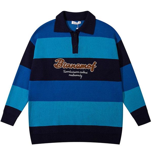 men's sweaters men collar wide stripe knit winter oversize couple knitwear women harajuku hipster cotton sweater pullover, White;black
men's sweaters men collar wide stripe knit winter oversize couple knitwear women harajuku hipster cotton sweater pullover, White;black