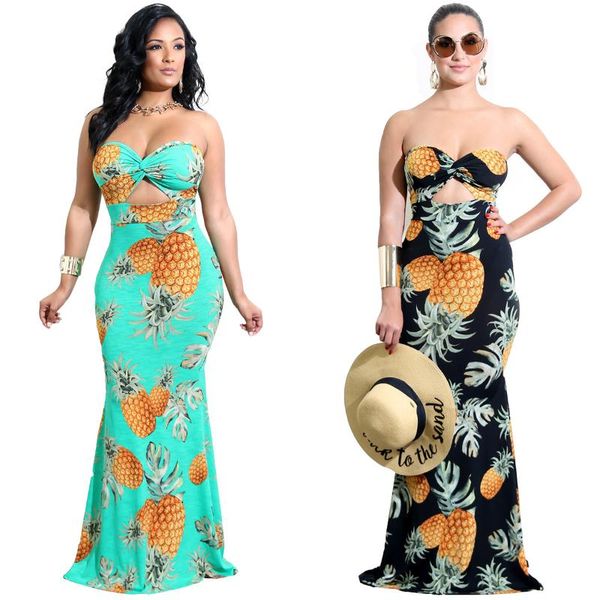 casual dresses summer lady pineapple print tube long woman's clothing dress b357, Black;gray
casual dresses summer lady pineapple print tube long woman's clothing dress b357, Black;gray