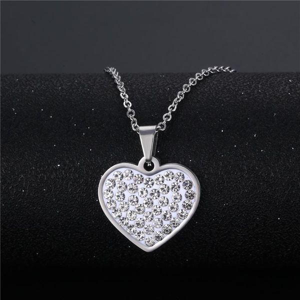 pendant necklaces fashion choker full rhinestone crystal heart necklace for women girl stainless steel silver color collar jewelry
pendant necklaces fashion choker full rhinestone crystal heart necklace for women girl stainless steel silver color collar jewelry