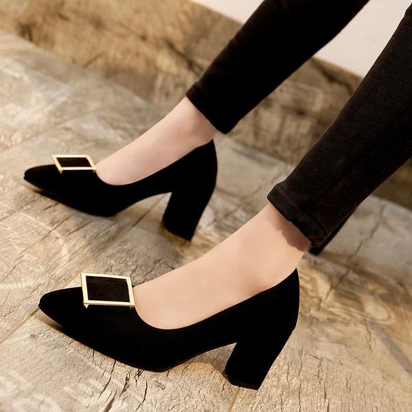 dress shoes women pumps buckle high heels for woman pointed heel wedding party square elegant fashion, Black
dress shoes women pumps buckle high heels for woman pointed heel wedding party square elegant fashion, Black