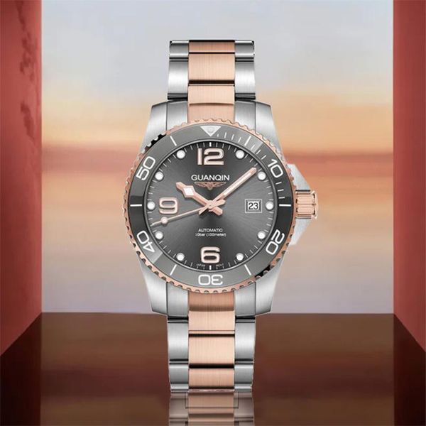 wristwatches guanqin luxury sports diving nh35a hanical automatic watch men's stainl steel sapphire calendar luminous, Slivery;brown
wristwatches guanqin luxury sports diving nh35a hanical automatic watch men's stainl steel sapphire calendar luminous, Slivery;brown