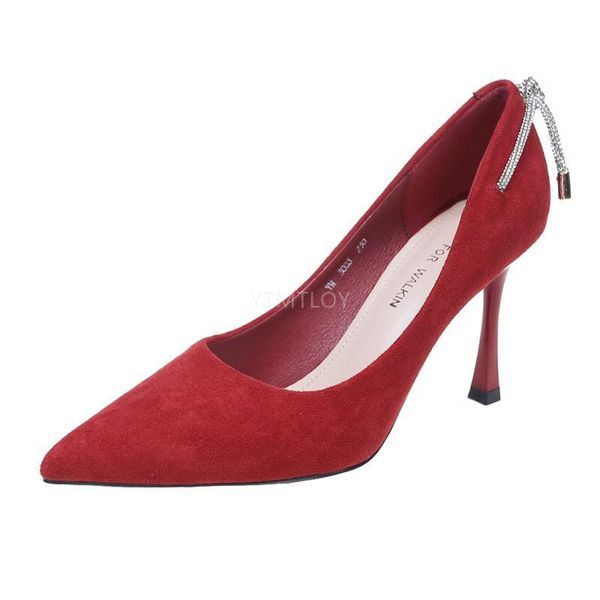 dress shoes elegant crystal pointed toe wedding shoe women's pumps solid flock fashion shallow high heels zapatos rojos mujer, Black
dress shoes elegant crystal pointed toe wedding shoe women's pumps solid flock fashion shallow high heels zapatos rojos mujer, Black