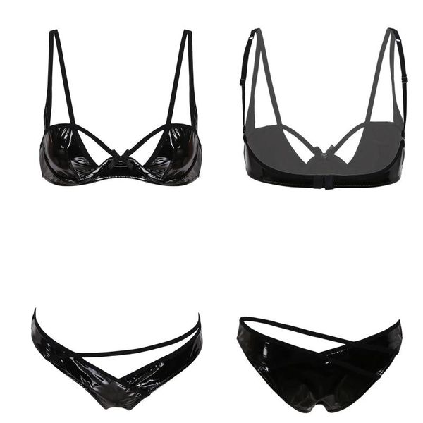 women hollow out patent leather lingerie suit underwear nightwear unlined underwired bra with g-string briefs bikini
women hollow out patent leather lingerie suit underwear nightwear unlined underwired bra with g-string briefs bikini