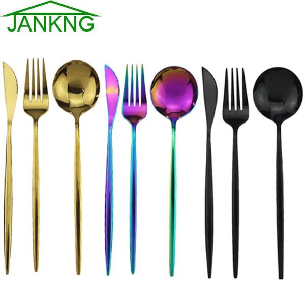 dinnerware sets 3pcs/set dinner knife fork spoon tableware silverware 304 stainless steel home party colorful cutlery flatware set
dinnerware sets 3pcs/set dinner knife fork spoon tableware silverware 304 stainless steel home party colorful cutlery flatware set