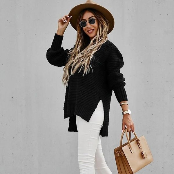 women's sweaters half high neck knitted sweater autumn casual loose solid color long sleeve pullovers winter thick jumpers, White;black
women's sweaters half high neck knitted sweater autumn casual loose solid color long sleeve pullovers winter thick jumpers, White;black