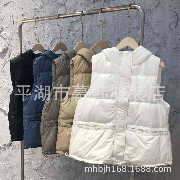 vests hooded down et vt women's autumn and winter 2021 korean fashion short lightweight white duck down vt, Black;white
vests hooded down et vt women's autumn and winter 2021 korean fashion short lightweight white duck down vt, Black;white