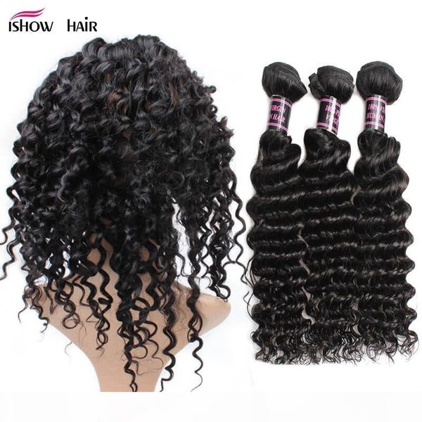 360 deep wave lace closure with 3bundles virgin hair extensions 8a peruvian brazilian hair indian virgin human hair wholesale, Black
360 deep wave lace closure with 3bundles virgin hair extensions 8a peruvian brazilian hair indian virgin human hair wholesale, Black