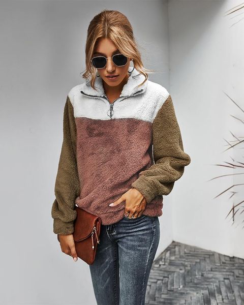 winter plush keep warm sweatshirts hoodie turn down collar zip hoodies fleece patchwork thick hoody women long sleeve casual, Black
winter plush keep warm sweatshirts hoodie turn down collar zip hoodies fleece patchwork thick hoody women long sleeve casual, Black