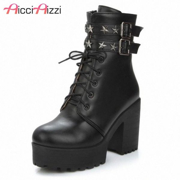 aicciaizzi size 34 43 lady high heel boots platform cross strap rivet round toe thick heel boot handmade winter warm botas r7ww#, Black
aicciaizzi size 34 43 lady high heel boots platform cross strap rivet round toe thick heel boot handmade winter warm botas r7ww#, Black