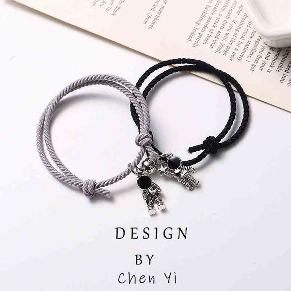 2pcs/set couple friendship bracelets charm bangles spaceman for womenmen hand strap rope chain jewelry gifts, Black
2pcs/set couple friendship bracelets charm bangles spaceman for womenmen hand strap rope chain jewelry gifts, Black