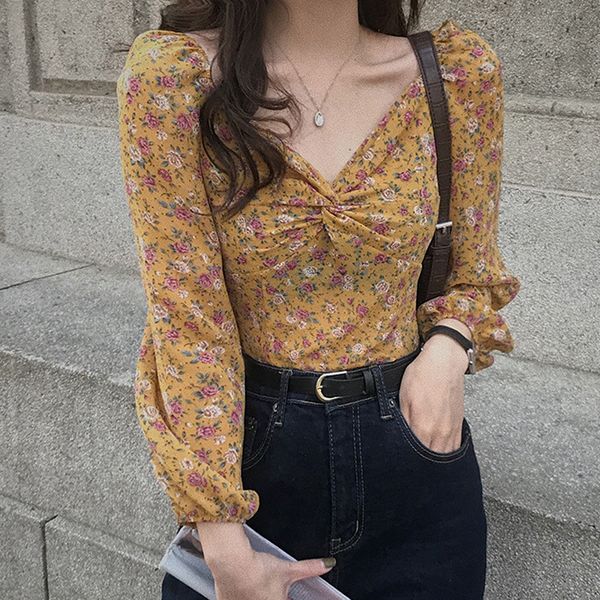 2021 new print vintage blouse female sweet v-neck crop spring women slim fit blouses elegant long sleeve shirt b4nw, White
2021 new print vintage blouse female sweet v-neck crop spring women slim fit blouses elegant long sleeve shirt b4nw, White