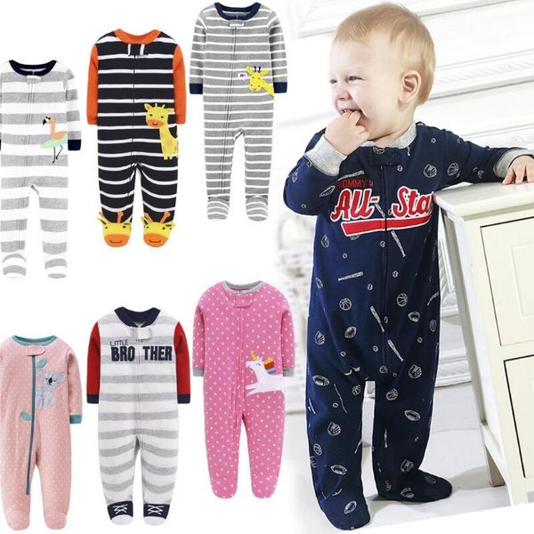 jumpsuits baby girls pajamas zipper cotton girl romper born onesie feetcover infant christmas outfit boy clothes, Blue 
jumpsuits baby girls pajamas zipper cotton girl romper born onesie feetcover infant christmas outfit boy clothes, Blue