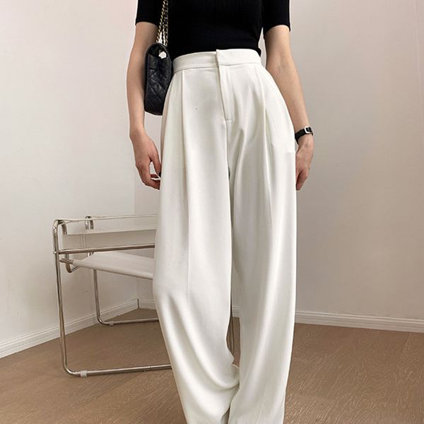 2021 new high waist women white slacks ladies straight loose office wear wide legs pants casual female simple trousers xxtt, Black;white
2021 new high waist women white slacks ladies straight loose office wear wide legs pants casual female simple trousers xxtt, Black;white