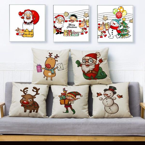 cushion/decorative pillow christmas cover cartoon santa print cushion 45*45cm square linen throw pillows cases sofa home decor covers
cushion/decorative pillow christmas cover cartoon santa print cushion 45*45cm square linen throw pillows cases sofa home decor covers