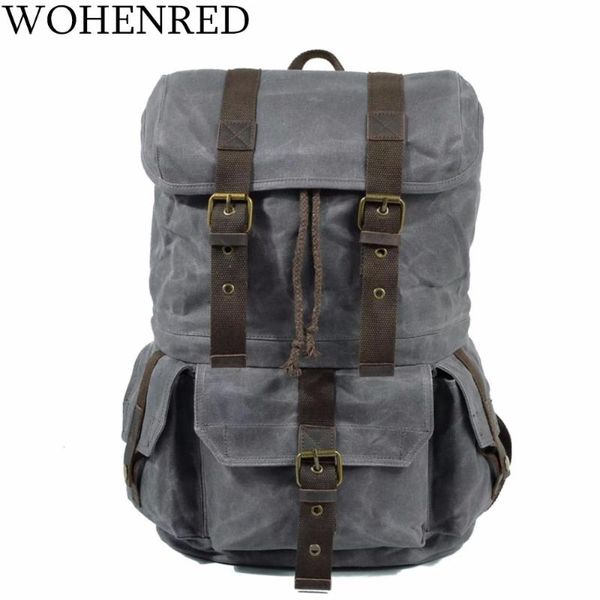 backpack vintage leather canvas men backpacks waterproof casual school bags male lapbookbag large capacity military travel
backpack vintage leather canvas men backpacks waterproof casual school bags male lapbookbag large capacity military travel