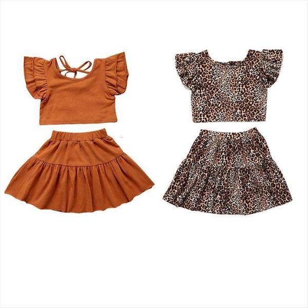 2pcs toddler kids baby girls summer clothes sets solid leopard print ruffle skirt outfits set, White
2pcs toddler kids baby girls summer clothes sets solid leopard print ruffle skirt outfits set, White