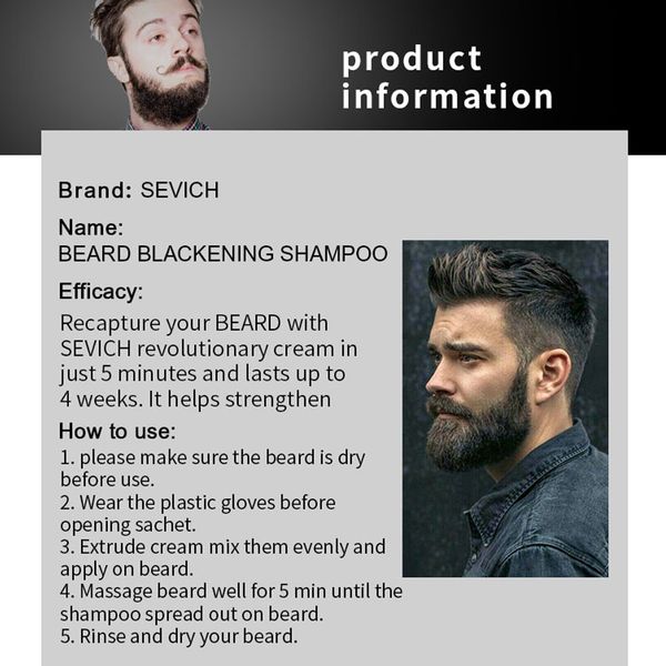 instant hair dye black beard shampoo for men natural beard coloring temporary blackening moustache shampoo wash simple to usesco
instant hair dye black beard shampoo for men natural beard coloring temporary blackening moustache shampoo wash simple to usesco