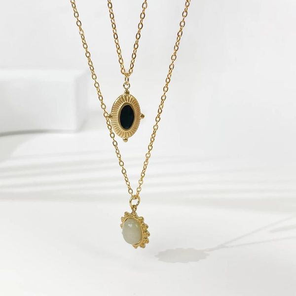 chains ghidbk dainty gold color titanium steel link chain necklace for women geometric oval resin charm choker jewellery gifts, Silver
chains ghidbk dainty gold color titanium steel link chain necklace for women geometric oval resin charm choker jewellery gifts, Silver