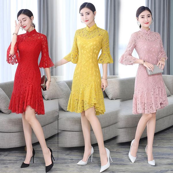 oversize 3xl elegant orientale women lotus sleeve qipao chinese mandarin collar chiffon mermaid cheongsam, Red
oversize 3xl elegant orientale women lotus sleeve qipao chinese mandarin collar chiffon mermaid cheongsam, Red