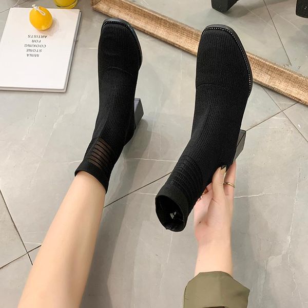 boots thick heel knitted elastic ankle women black sock high short ladies stretch fabric shoes 2021
boots thick heel knitted elastic ankle women black sock high short ladies stretch fabric shoes 2021