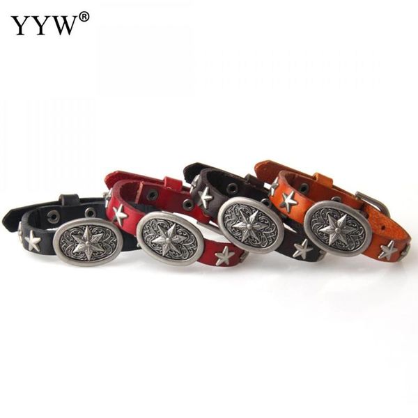 charm bracelets cowhide bracelet with zinc alloy durable adjustable punk brown black bangles male female wristband jewelry, Golden;silver
charm bracelets cowhide bracelet with zinc alloy durable adjustable punk brown black bangles male female wristband jewelry, Golden;silver