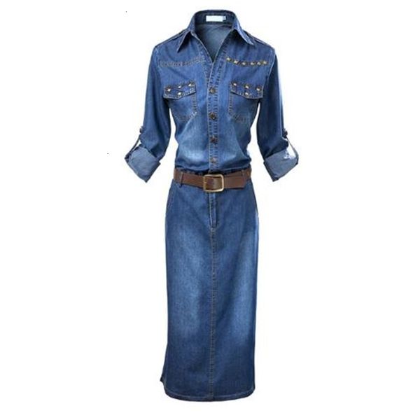 women new 2021 denim belt autumn winter elegant lady office mid-calf length long es 8 gunv, Black;gray
women new 2021 denim belt autumn winter elegant lady office mid-calf length long es 8 gunv, Black;gray