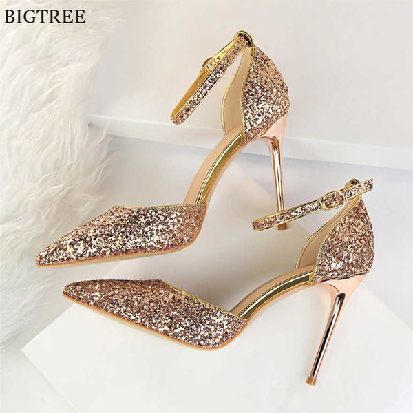 women sandals thin heel fashion buckle shallow shoes women's pointed toe bling high heels pumps cut-outs party shoes office y0721, Black
women sandals thin heel fashion buckle shallow shoes women's pointed toe bling high heels pumps cut-outs party shoes office y0721, Black