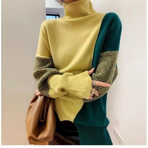 thick knit women 2021 new autumn and winter temperament turtleneck sweater women loose wind bottoming shirt, White;black
thick knit women 2021 new autumn and winter temperament turtleneck sweater women loose wind bottoming shirt, White;black