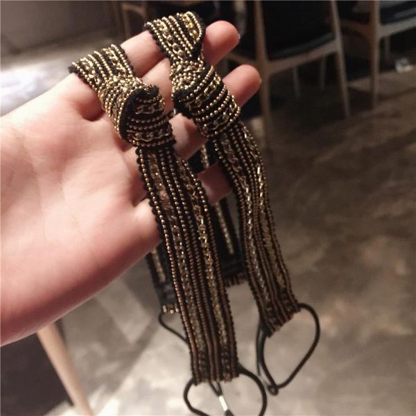 hair accessories korean style double row metal knotted round bead chain retro wide edge elastic headband for women fashion
hair accessories korean style double row metal knotted round bead chain retro wide edge elastic headband for women fashion
