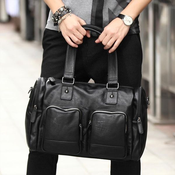 duffel bags handbag travel bag male shoulder sports fitness camping daypack high capacity pack pu leather durable
duffel bags handbag travel bag male shoulder sports fitness camping daypack high capacity pack pu leather durable