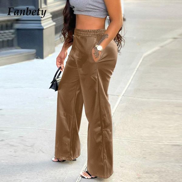 women's pants & capris daily fashion pocket design wide leg solid vintage streetwear lady long women autumn pu leather casual trousers, Black;white
women's pants & capris daily fashion pocket design wide leg solid vintage streetwear lady long women autumn pu leather casual trousers, Black;white