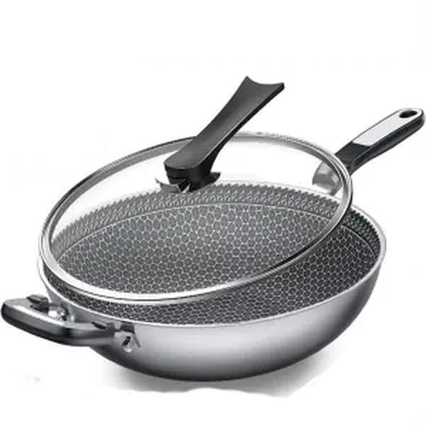 pans stainless steel wok non-stick pan household plus size induction cooker gas universal cast iron pots and frying
pans stainless steel wok non-stick pan household plus size induction cooker gas universal cast iron pots and frying