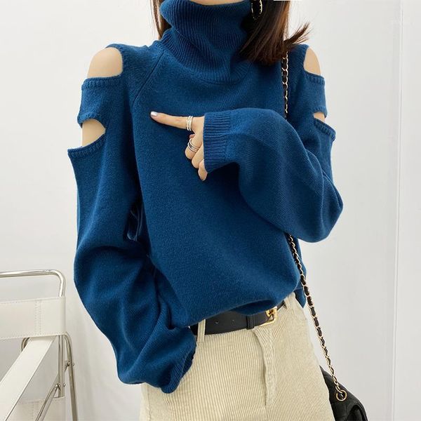 off shoulder buckle knitted sweaters pullovers womens long sleeve turtleneck women's, White;black
off shoulder buckle knitted sweaters pullovers womens long sleeve turtleneck women's, White;black