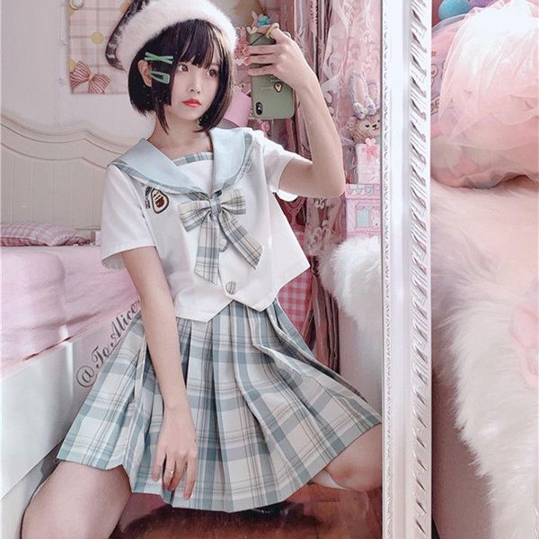 clothing sets school girls uniform plissee skirts japanese high waist a-line plaid rock jk uniforms for women full set, White
clothing sets school girls uniform plissee skirts japanese high waist a-line plaid rock jk uniforms for women full set, White